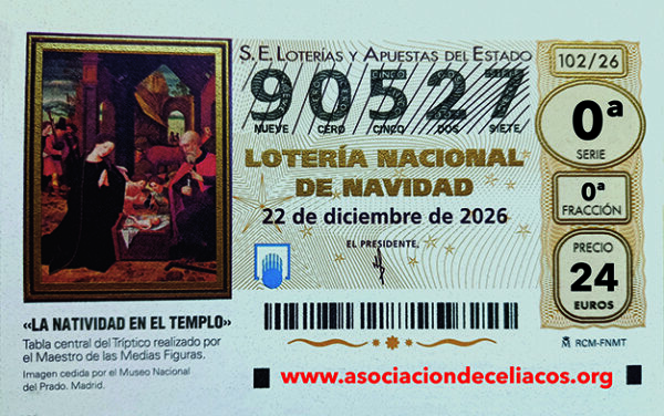 ¡Lotería de Navidad 2026! Nº 90527