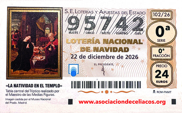 ¡Lotería de Navidad 2026! Nº 95742